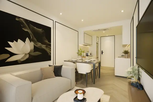 The Ozone Signature Condominium — Гостиная · 1 спальня, тип B, Банг Тао и Лагуна, Пхукет