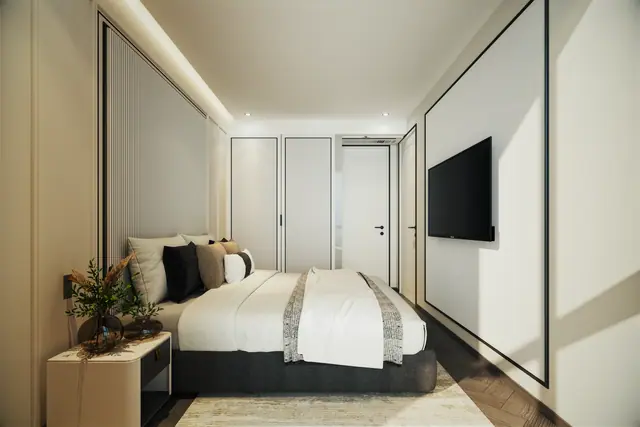 The Ozone Signature Condominium — Спальня A с телевизором, Банг Тао и Лагуна, Пхукет