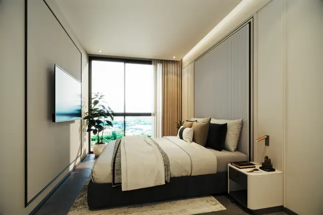 The Ozone Signature Condominium — Спальня A с видом из окна, Банг Тао и Лагуна, Пхукет