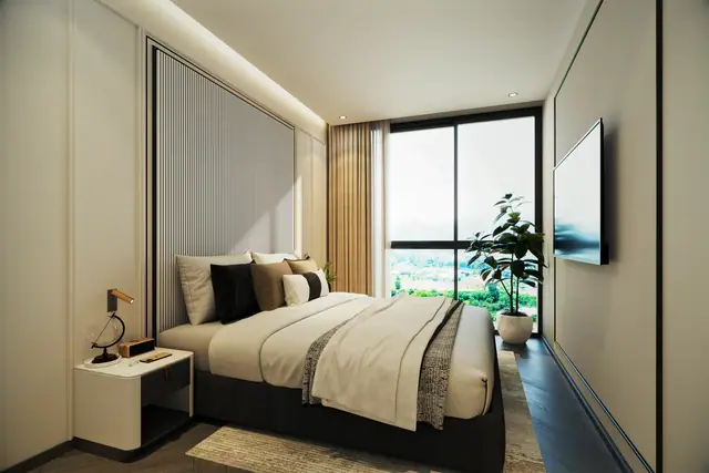 The Ozone Signature Condominium — Спальня B у окна, Банг Тао и Лагуна, Пхукет