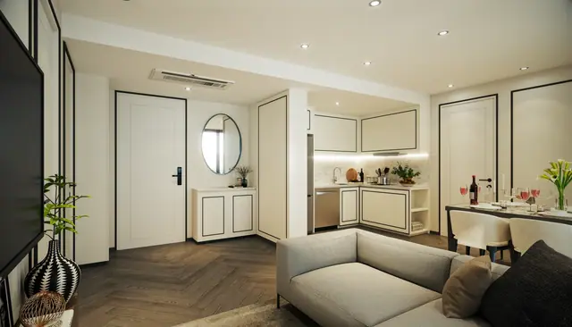 The Ozone Signature Condominium — Гостиная с мягкой зоной, Банг Тао и Лагуна, Пхукет