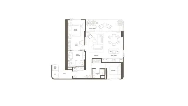 The Standard Residences — 2 спальни L · 117–120 м², Банг Тао и Лагуна, Пхукет