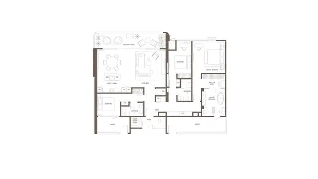 The Standard Residences — 3 спальни M · 167 м², Банг Тао и Лагуна, Пхукет