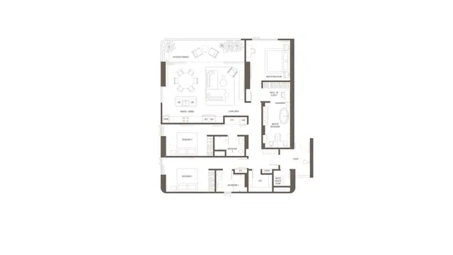 The Standard Residences — 3 спальни L · 168–172 м², Банг Тао и Лагуна, Пхукет
