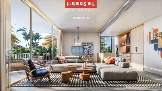 The Standard Residences — Гостиная с выходом на террасу, Банг Тао и Лагуна, Пхукет