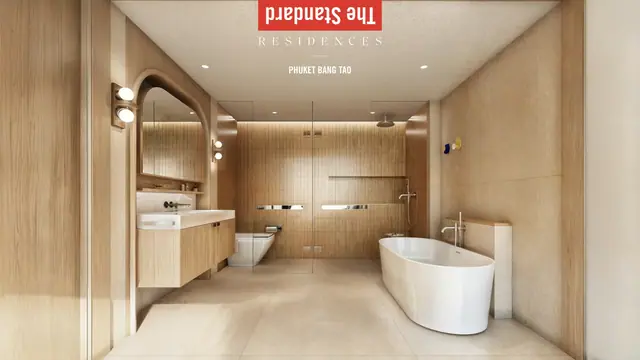 The Standard Residences — Ванная с отдельно стоящей ванной, Банг Тао и Лагуна, Пхукет