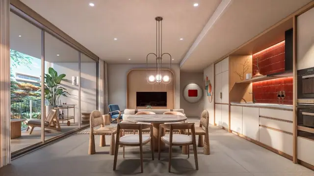 The Standard Residences — Столовая с кухней · 2 спальни, Банг Тао и Лагуна, Пхукет