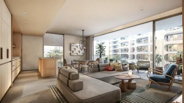The Standard Residences — Гостиная с выходом на балкон · 3 спальни, Банг Тао и Лагуна, Пхукет