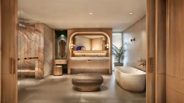The Standard Residences — Ванная дуплекса с отдельно стоящей ванной, Банг Тао и Лагуна, Пхукет