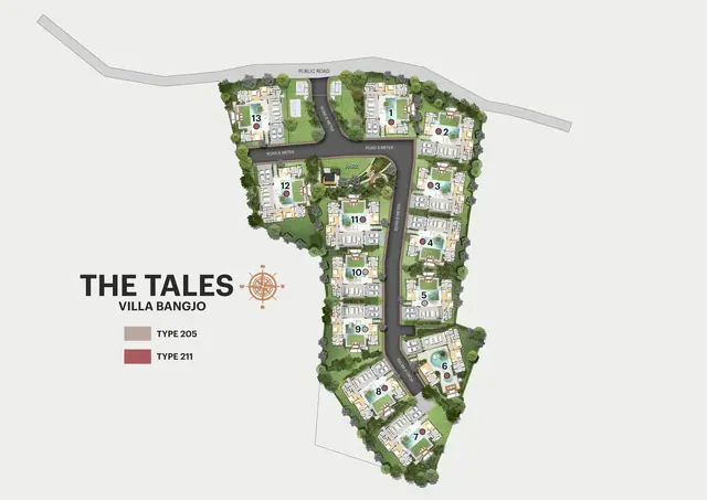 The Tales Story One — Генплан The Tales Villa Bangjo: 13 вилл типов 205 и 211, Банг Тао и Лагуна, Пхукет