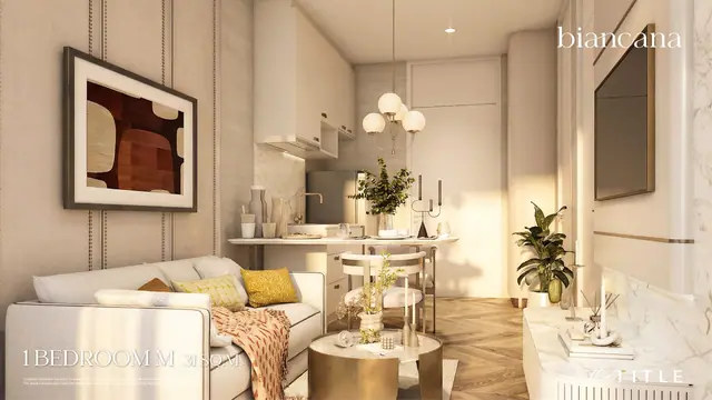 Biancana — Гостиная с кухней · 1 спальня, 31 м², Банг Тао и Лагуна, Пхукет