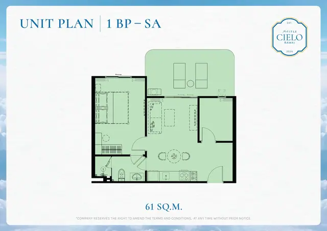 The Title Cielo Rawai — 1 спальня · 61 м², Раваи и Най Харн, Пхукет
