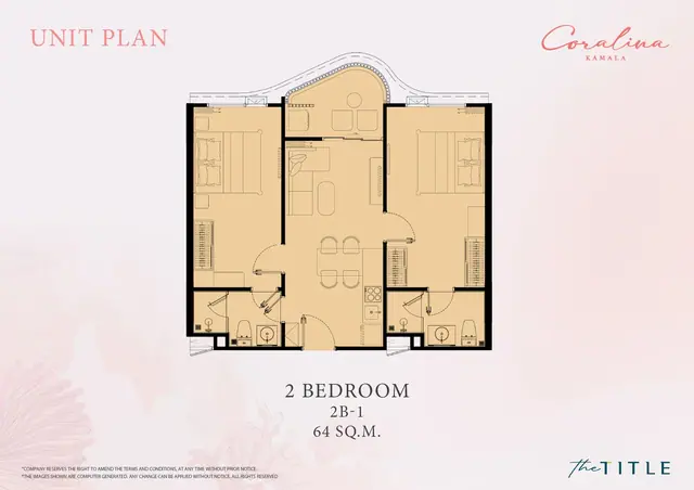 Coralina Kamala — 2 спальни · 64 м², Камала и Сурин, Пхукет