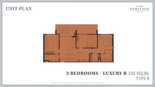 The Title Heritage Bang-Tao — 3 спальни · Luxury B (B) · 125 м², Банг Тао и Лагуна, Пхукет