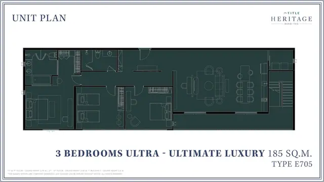 The Title Heritage Bang-Tao — 3 спальни · Ultimate Luxury (E705) · 185 м², Банг Тао и Лагуна, Пхукет
