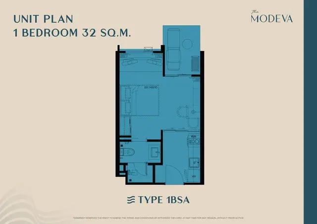 The Modeva — 1 спальня · 32 м², Банг Тао и Лагуна, Пхукет