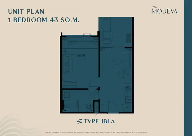 The Modeva — 1 спальня · 43 м², Банг Тао и Лагуна, Пхукет