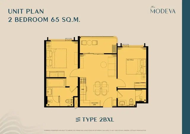 The Modeva — 2 спальни · 65 м², Банг Тао и Лагуна, Пхукет