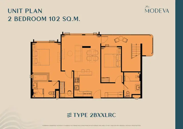 The Modeva — 2 спальни · 102 м², Банг Тао и Лагуна, Пхукет