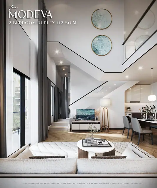 The Modeva — 2 спальни дуплекс · 112 м² · Спальня, Банг Тао и Лагуна, Пхукет