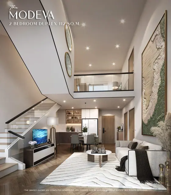 The Modeva — 2 спальни дуплекс · 112 м² · Спальня, Банг Тао и Лагуна, Пхукет