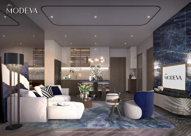 The Modeva — 2 спальни+ · 105 м² · Гостиная-столовая, Банг Тао и Лагуна, Пхукет