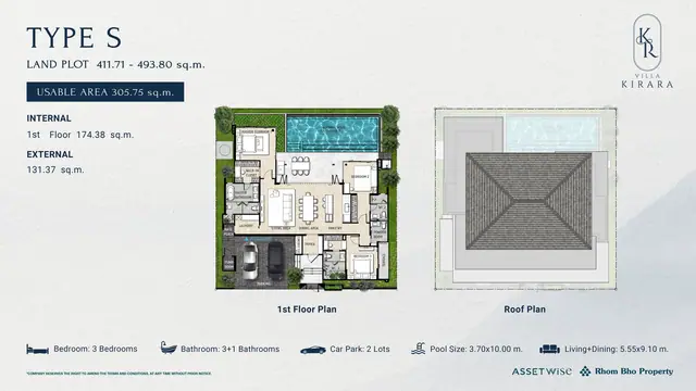 Villa Kirara — Selene (тип S) — 3 спальни · 306 м², Банг Тао и Лагуна, Пхукет