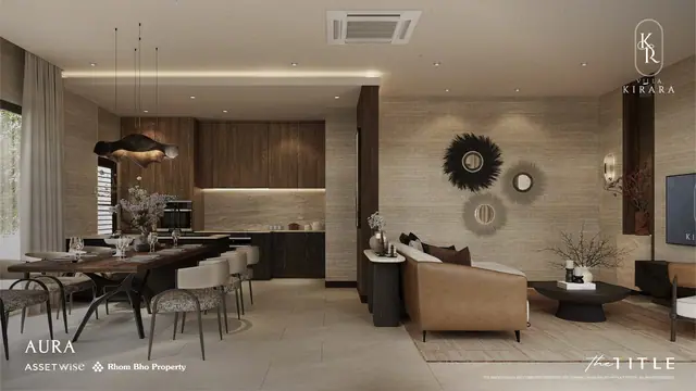 Villa Kirara — Aura — кухня-столовая и гостиная, Банг Тао и Лагуна, Пхукет