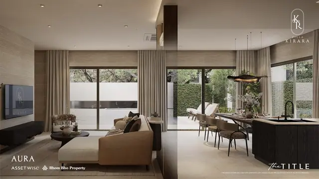 Villa Kirara — Aura — гостиная с выходом на террасу, Банг Тао и Лагуна, Пхукет