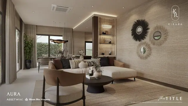 Villa Kirara — Aura — зона отдыха в гостиной, Банг Тао и Лагуна, Пхукет