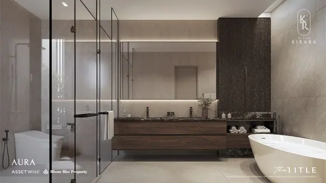 Villa Kirara — Aura — мастер-санузел с ванной, Банг Тао и Лагуна, Пхукет