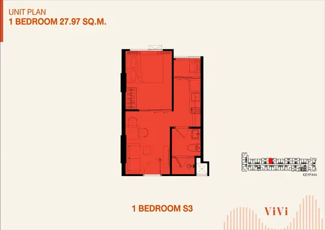 The Title ViVi — 1 спальня S3 · 27,97 м², Банг Тао и Лагуна, Пхукет