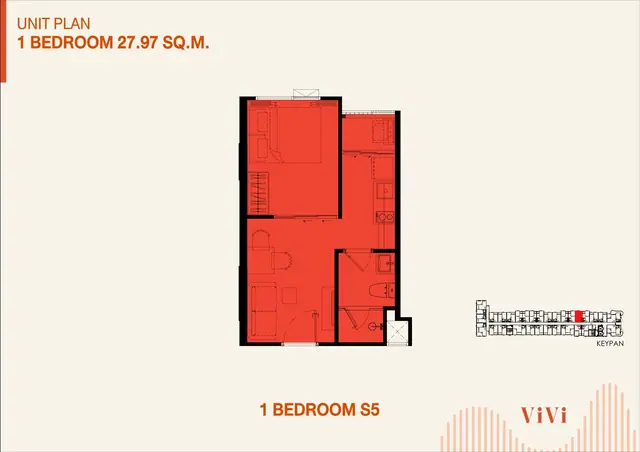 The Title ViVi — 1 спальня S5 · 27,97 м², Банг Тао и Лагуна, Пхукет