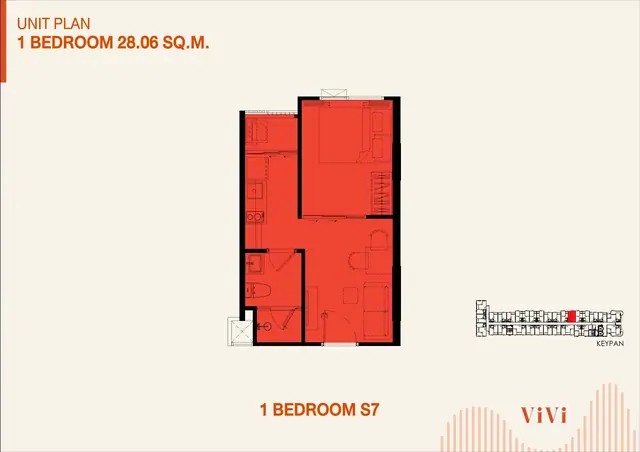 The Title ViVi — 1 спальня S7 · 28,06 м², Банг Тао и Лагуна, Пхукет