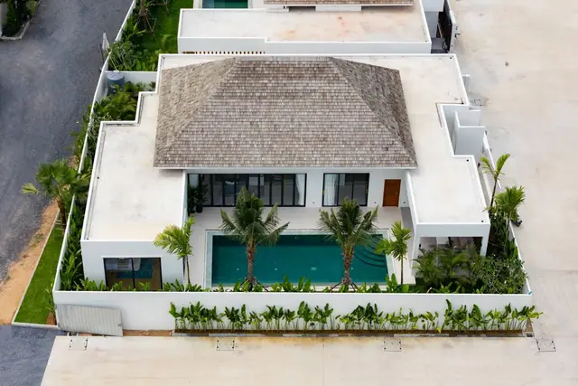 The Wynn Luxury Villa Phuket — Крыша и бассейн виллы сверху, Банг Тао и Лагуна, Пхукет