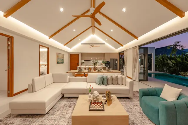 The Wynn Luxury Villa Phuket — Гостиная вечером, Банг Тао и Лагуна, Пхукет