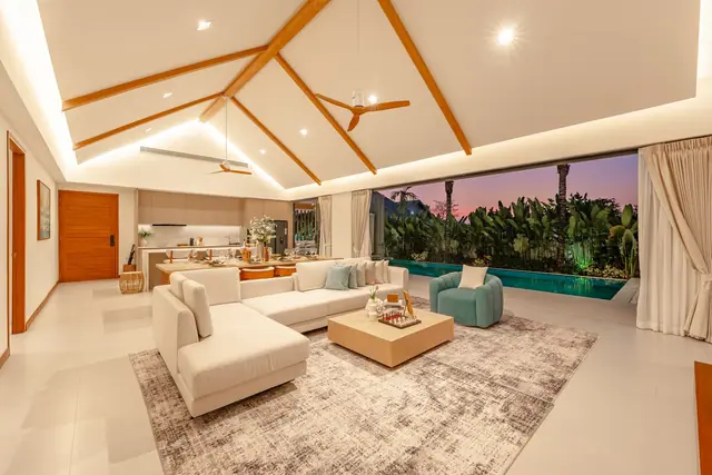 The Wynn Luxury Villa Phuket — Гостиная с выходом к бассейну, Банг Тао и Лагуна, Пхукет