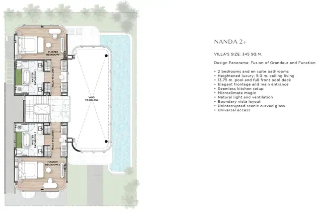 Tri Vananda — Nanda 2+ — 2-й этаж · 2 спальни · 345 м², Банг Тао и Лагуна, Пхукет
