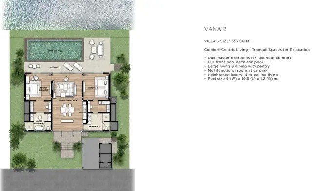 Tri Vananda — Vana 2 — 2 спальни · 333 м², Банг Тао и Лагуна, Пхукет