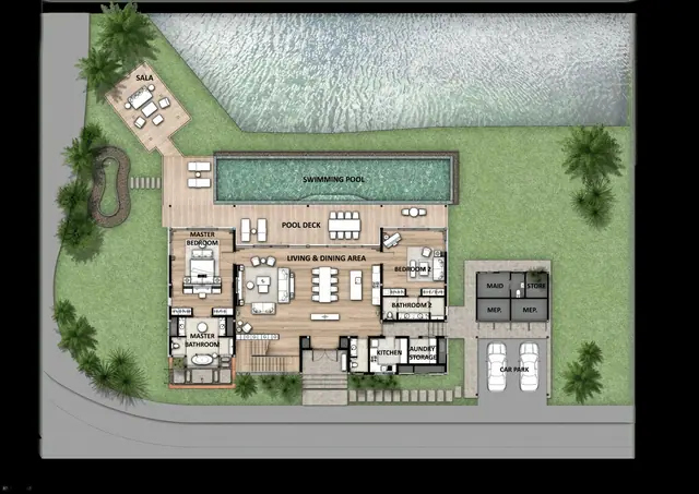 Tri Vananda — Vana 4 · 4 спальни · 780 м² — 1-й этаж, Банг Тао и Лагуна, Пхукет