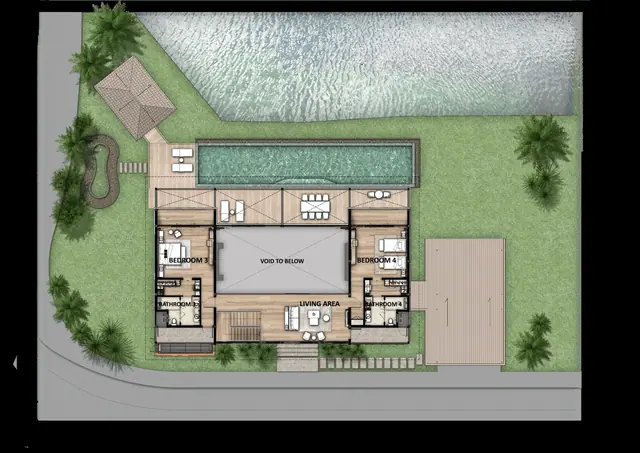 Tri Vananda — Vana 4 · 4 спальни · 780 м² — 2-й этаж, Банг Тао и Лагуна, Пхукет