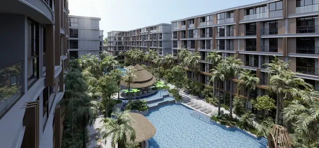 VIP TropiKa Bangtao — Вид от корпуса 4 на бассейн, Банг Тао и Лагуна, Пхукет
