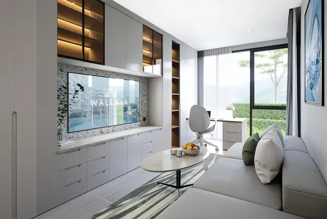 Wallaya Residence Nai Harn — Гостиная, 1 спальня, Раваи и Най Харн, Пхукет