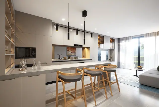 Wallaya Residence Nai Harn — Кухня с барной стойкой, 2 спальни, Раваи и Най Харн, Пхукет