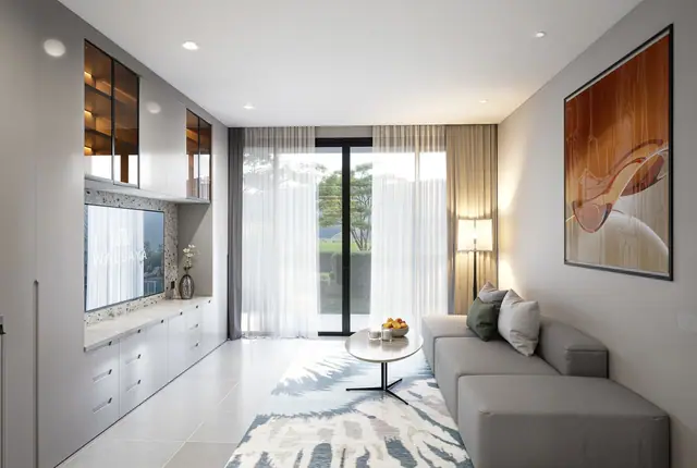 Wallaya Residence Nai Harn — Гостиная, 2 спальни, Раваи и Най Харн, Пхукет