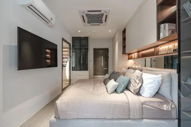 Wallaya Residence Nai Harn — Спальня с ТВ, 1 спальня, Раваи и Най Харн, Пхукет