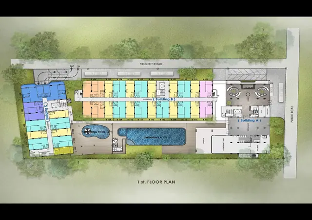 Wallaya Residence Nai Harn — Поэтажный план · 1-й этаж, Раваи и Най Харн, Пхукет