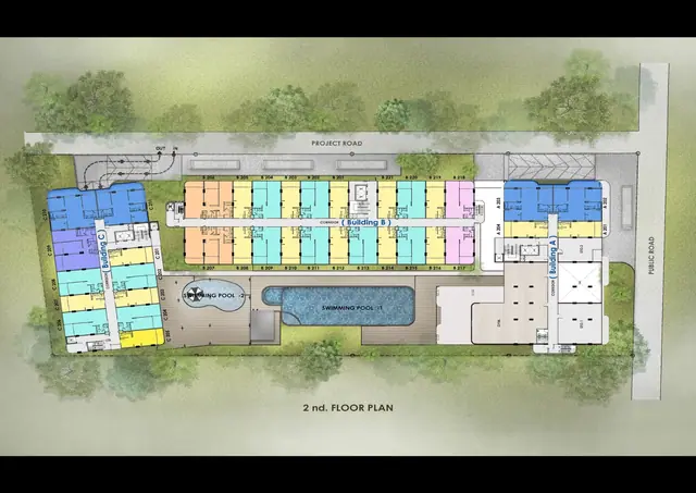 Wallaya Residence Nai Harn — Поэтажный план · 2-й этаж, Раваи и Най Харн, Пхукет