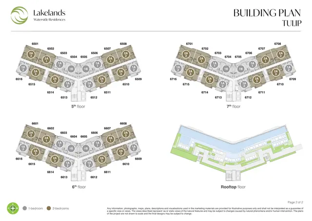 Waterside Residences Laguna Lakelands — Корпус Tulip (блок F) — верхние этажи и крыша, Банг Тао и Лагуна, Пхукет