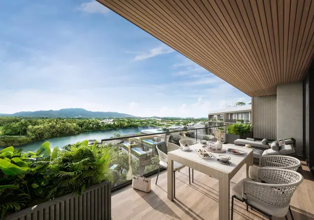 Waterside Residences Laguna Lakelands — Балкон квартиры 3A1, Банг Тао и Лагуна, Пхукет